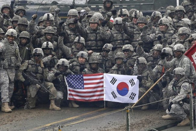 About 28,500 US troops are stationed in South Korea, where the United States has maintained a military presence since the 1950-53 Korean war. File photo: AP