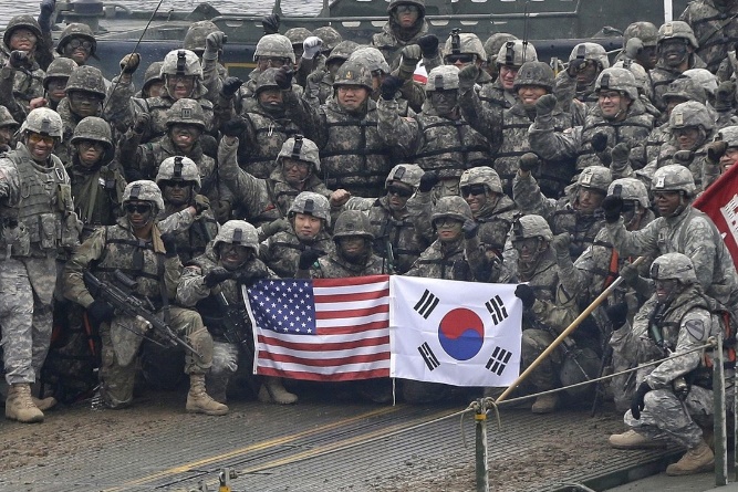 About 28,500 US troops are stationed in South Korea, where the United States has maintained a military presence since the 1950-53 Korean war. File photo: AP